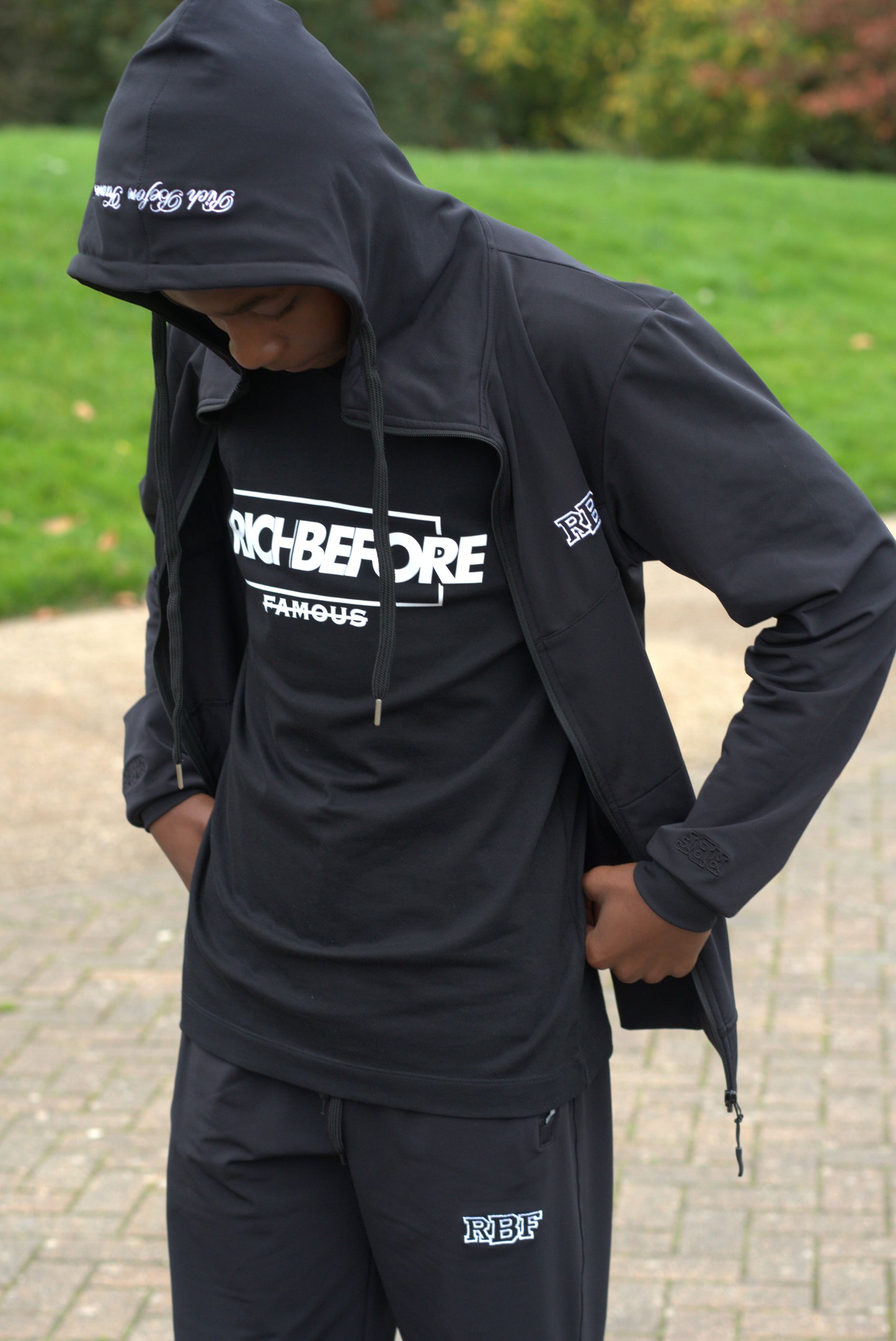 Rich Before Famous vintage stamp, organic cotton T-shirt