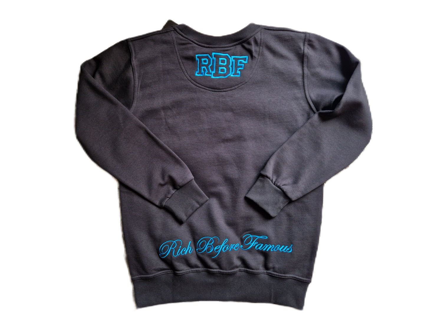 RBF round logo organic cotton Jumper (Blue embroidery)