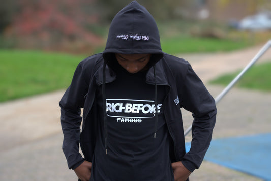 Rich Before Famous vintage stamp, organic cotton T-shirt